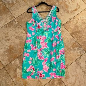 Lilly Pulitzer Veya Shift Aqua al Fresco